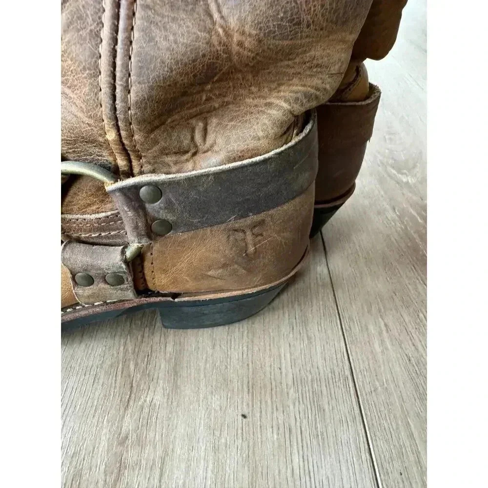 Frye Vintage 12R Harness Motorcycle Riding Boot 77300-3 Boot USA 10M - Picture 5 of 12
